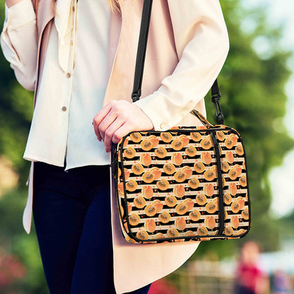 Apricot Fruit Striped Pattern Print Shoulder Strap Bible Bag