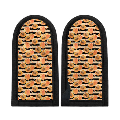 Apricot Fruit Striped Pattern Print Skillet Handle Cover