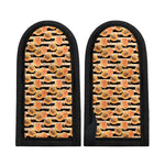 Apricot Fruit Striped Pattern Print Skillet Handle Cover