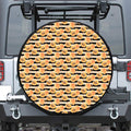 Apricot Fruit Striped Pattern Print Tire Cover