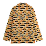 Apricot Fruit Striped Pattern Print Women's Blazer