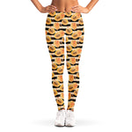 Apricot Fruit Striped Pattern Print Women's Leggings
