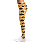 Apricot Fruit Striped Pattern Print Women's Leggings