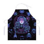 Aquarius And Astrological Signs Print Adjustable Apron
