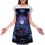 Aquarius And Astrological Signs Print Adjustable Apron