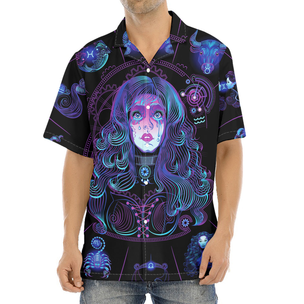 Aquarius And Astrological Signs Print Aloha Shirt