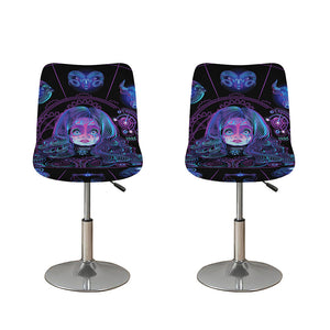 Aquarius And Astrological Signs Print Bar Stool Covers