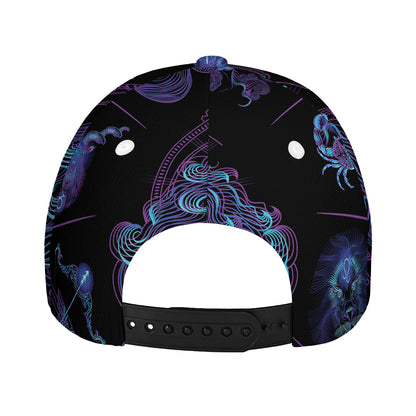 Aquarius And Astrological Signs Print Baseball Cap