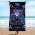 Aquarius And Astrological Signs Print Beach Towel