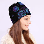 Aquarius And Astrological Signs Print Beanie