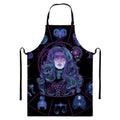 Aquarius And Astrological Signs Print Bib Apron With Pocket