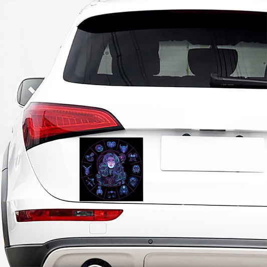Aquarius And Astrological Signs Print Car Sticker