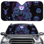 Aquarius And Astrological Signs Print Car Windshield Sun Shade