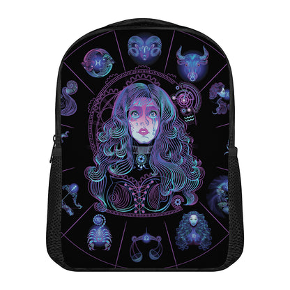 Aquarius And Astrological Signs Print Casual Backpack