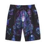 Aquarius And Astrological Signs Print Cotton Shorts