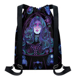 Aquarius And Astrological Signs Print Drawstring Backpack