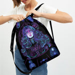Aquarius And Astrological Signs Print Drawstring Backpack