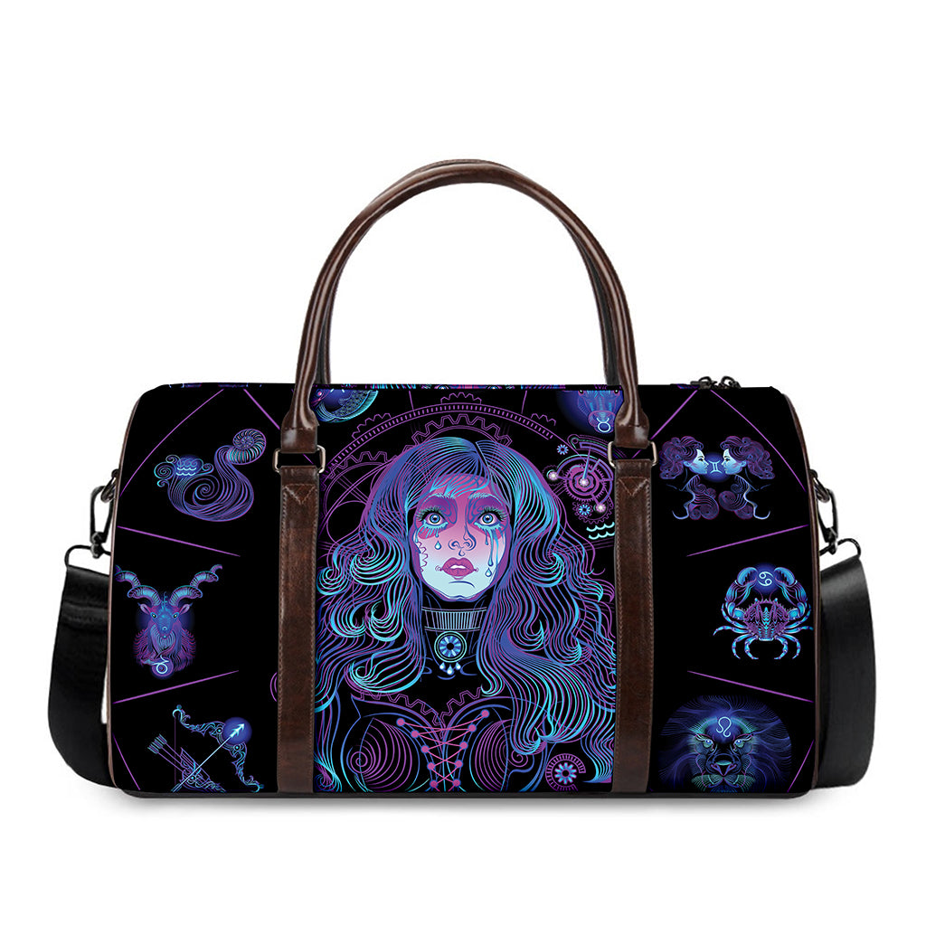 Aquarius And Astrological Signs Print Duffle Bag