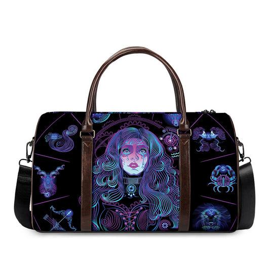 Aquarius And Astrological Signs Print Duffle Bag