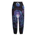 Aquarius And Astrological Signs Print Fleece Lined Knit Pants