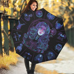 Aquarius And Astrological Signs Print Foldable Umbrella