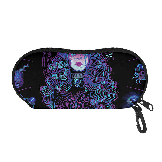 Aquarius And Astrological Signs Print Glasses Case