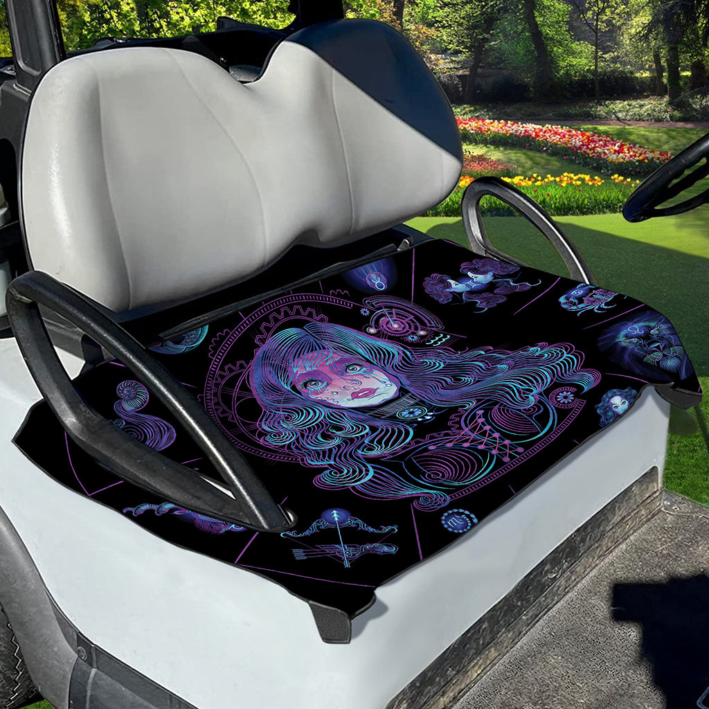 Aquarius And Astrological Signs Print Golf Cart Seat Cover