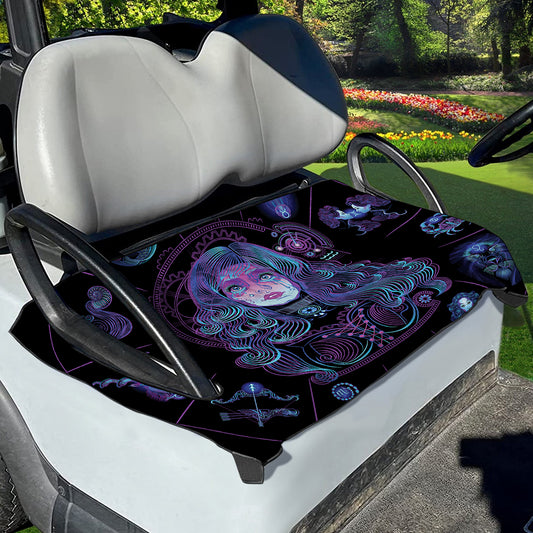 Aquarius And Astrological Signs Print Golf Cart Seat Cover