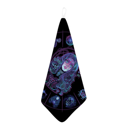 Aquarius And Astrological Signs Print Hand Towel
