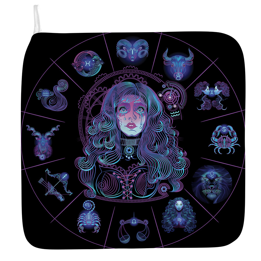 Aquarius And Astrological Signs Print Hand Towel