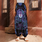 Aquarius And Astrological Signs Print Harem Pants