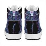 Aquarius And Astrological Signs Print High Top Leather Sneakers