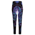 Aquarius And Astrological Signs Print High-Waisted Pocket Leggings