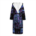 Aquarius And Astrological Signs Print Hooded Bathrobe