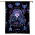 Aquarius And Astrological Signs Print House Flag