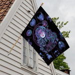 Aquarius And Astrological Signs Print House Flag