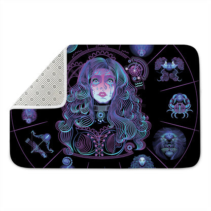 Aquarius And Astrological Signs Print Indoor Door Mat