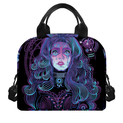 Aquarius And Astrological Signs Print Insulated Lunch Bag