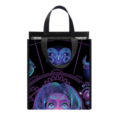 Aquarius And Astrological Signs Print Insulated Lunch Tote
