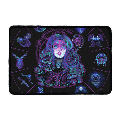Aquarius And Astrological Signs Print Kitchen Mat
