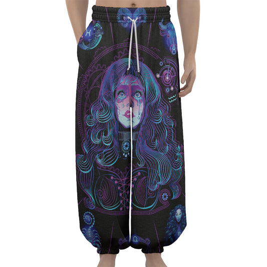 Aquarius And Astrological Signs Print Lantern Pants