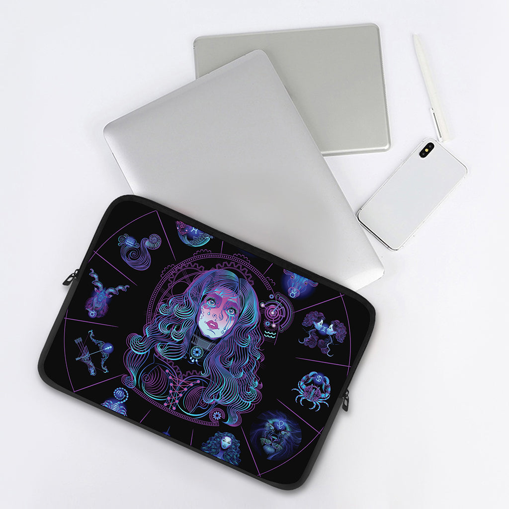 Aquarius And Astrological Signs Print Laptop Sleeve