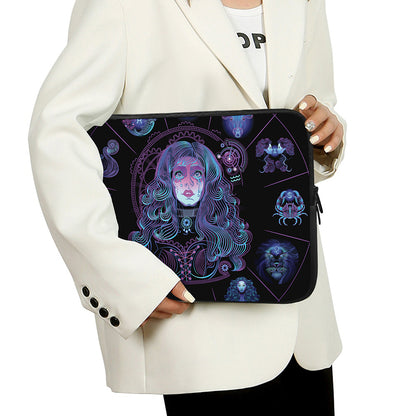 Aquarius And Astrological Signs Print Laptop Sleeve