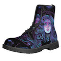 Aquarius And Astrological Signs Print Lace-Up Boots