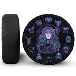 Aquarius And Astrological Signs Print Leather Spare Tire Cover