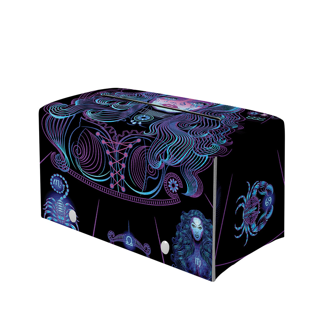 Aquarius And Astrological Signs Print Leather Tissue Box Cover