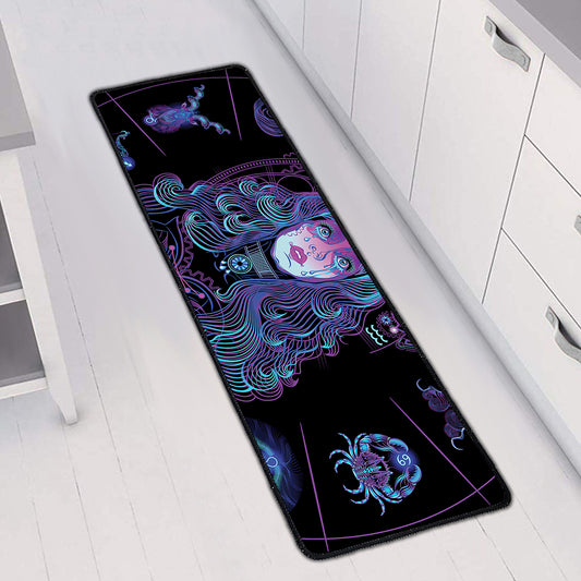 Aquarius And Astrological Signs Print Long Kitchen Mat