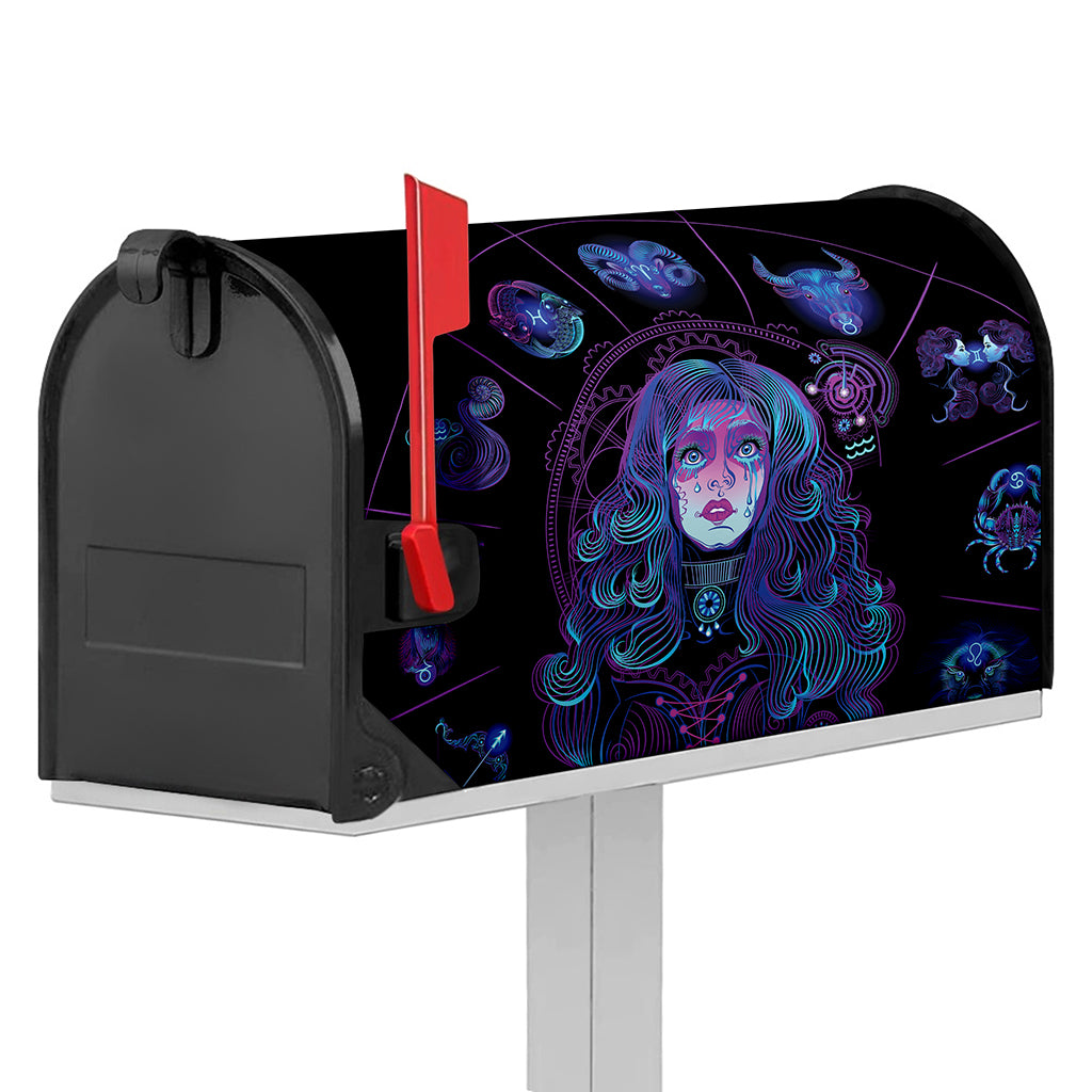 Aquarius And Astrological Signs Print Mailbox Cover