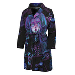 Aquarius And Astrological Signs Print Men's Bathrobe