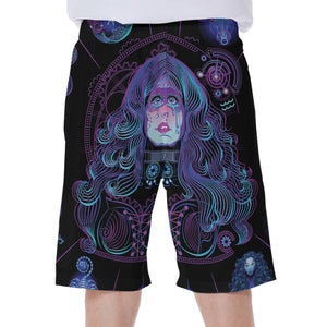 Aquarius And Astrological Signs Print Men's Beach Shorts